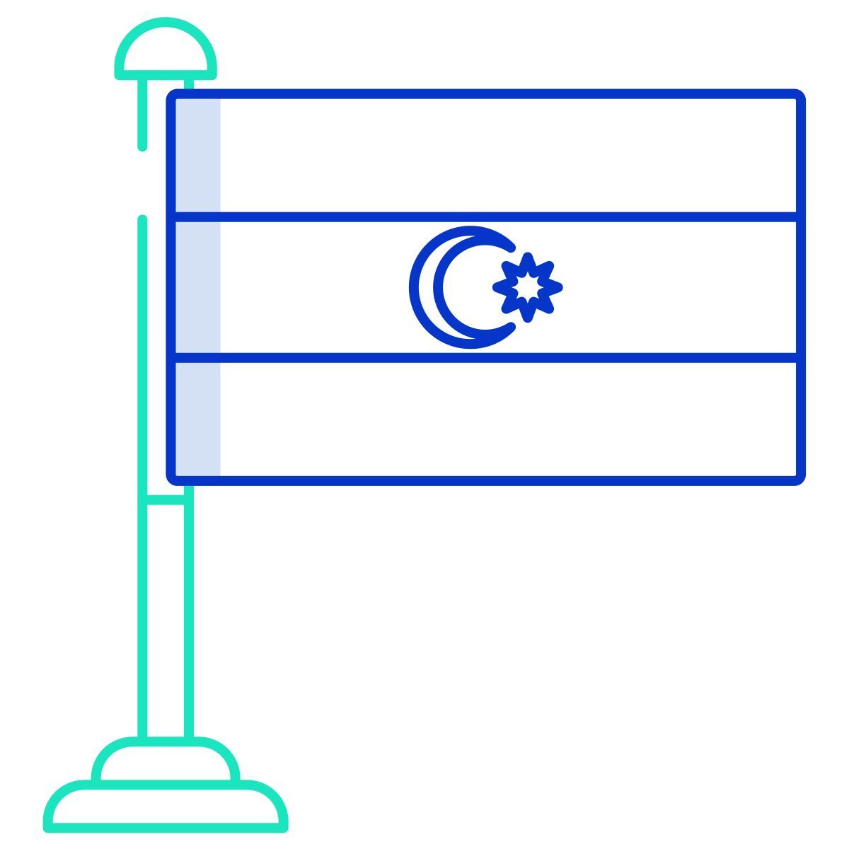 aserbaidschan flagge icon