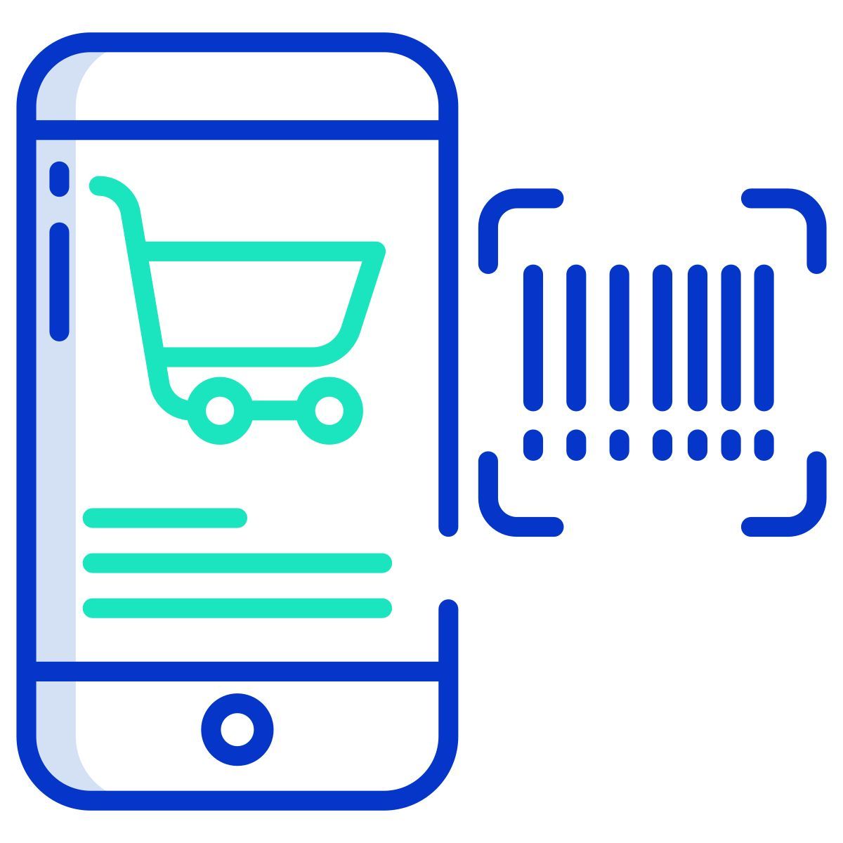 bar code scan mobile icon