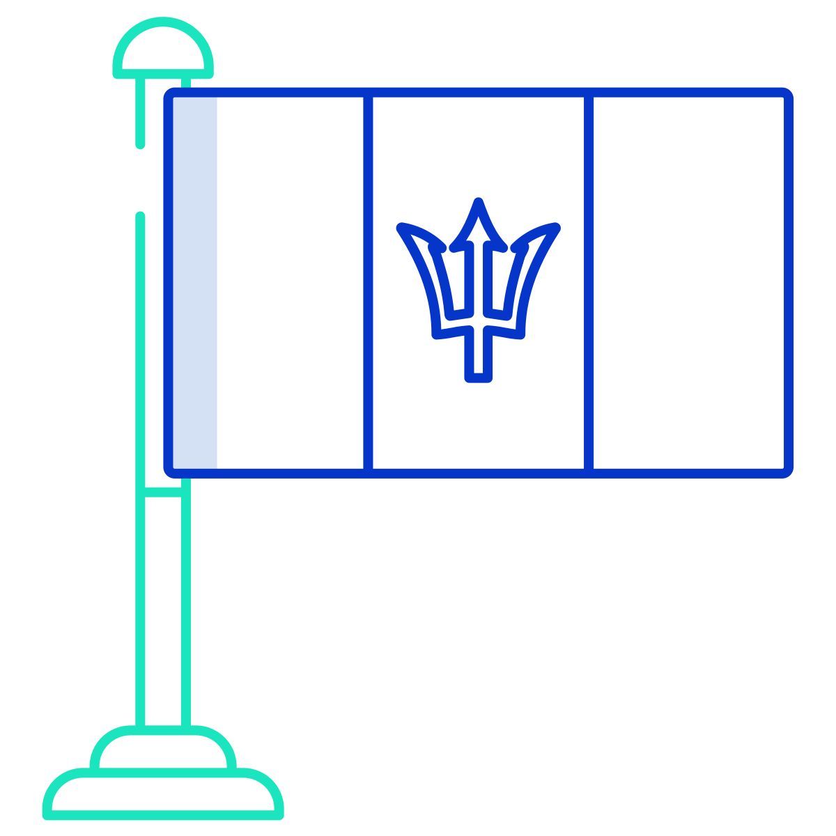 barbados flag icon