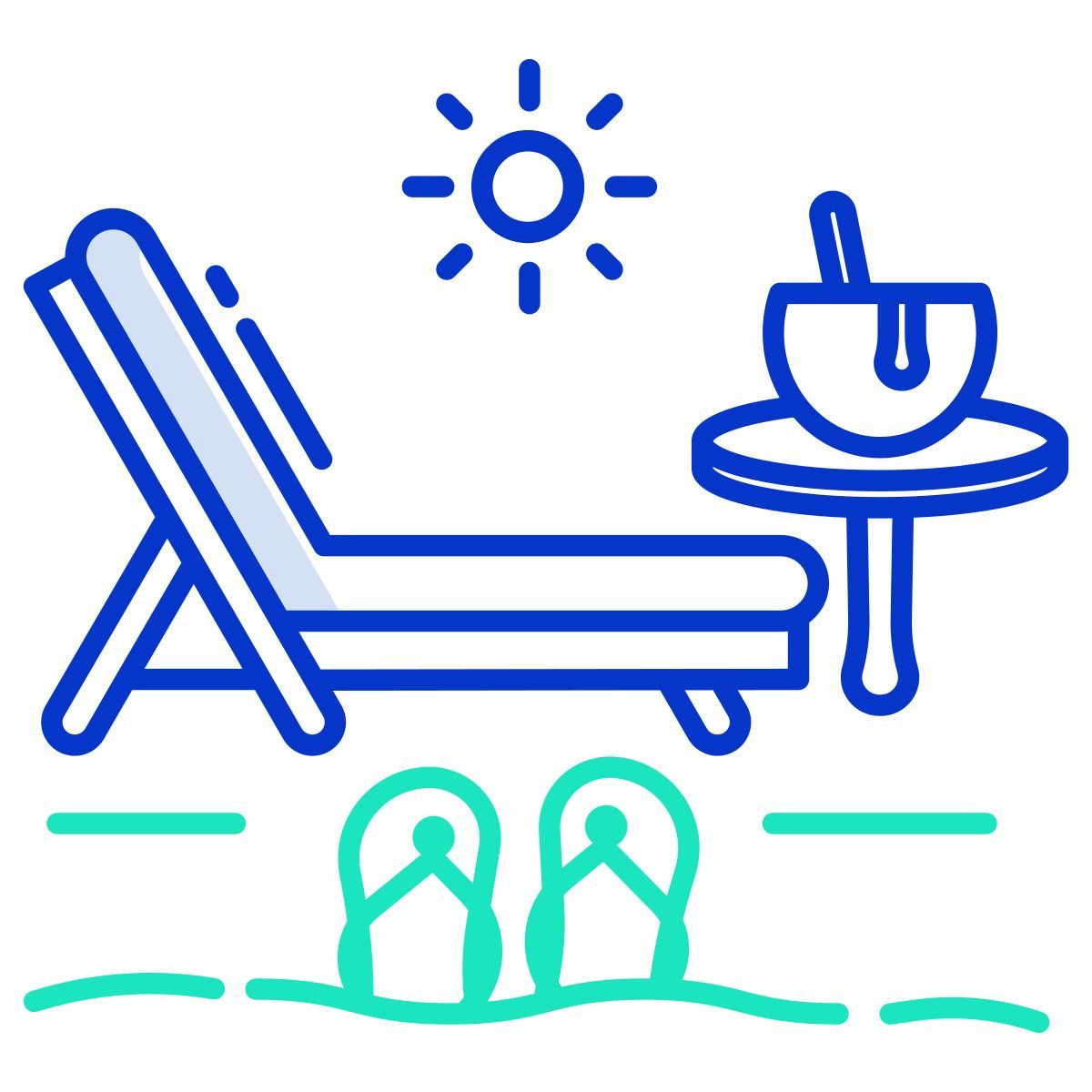 beach chair icon