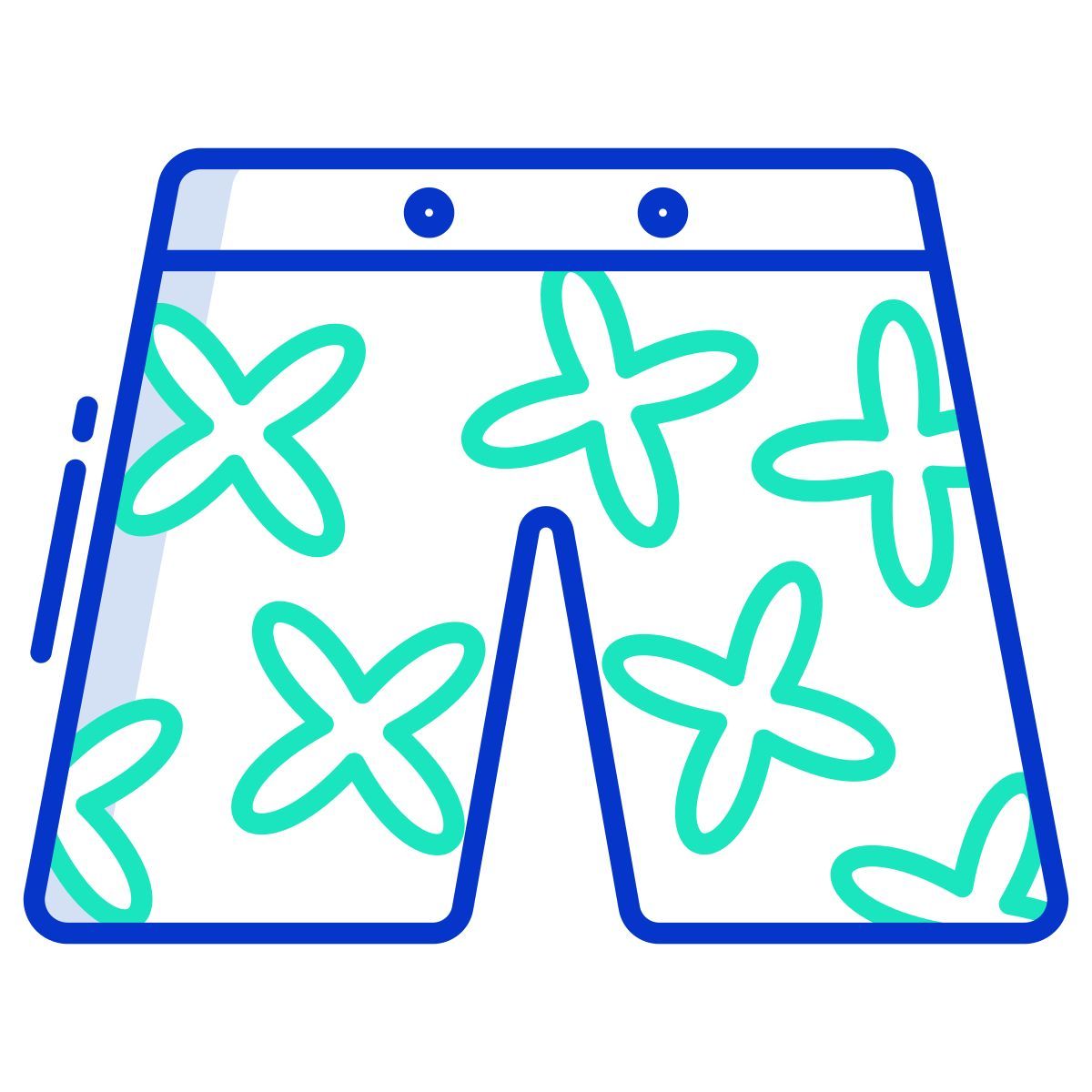 beach vacation wear icon