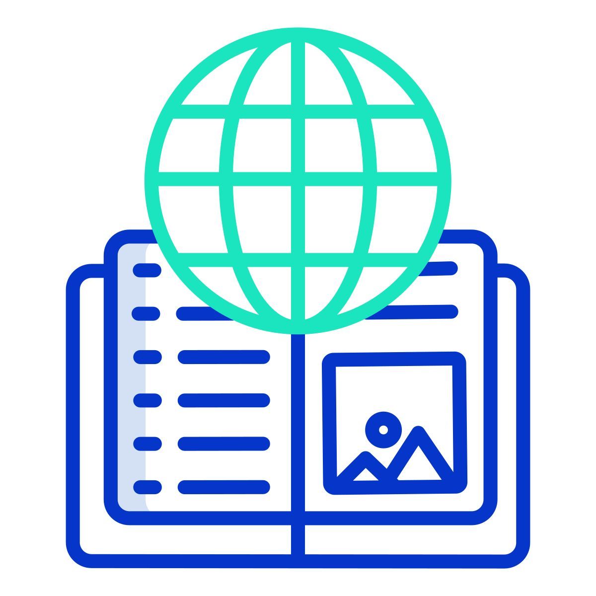 book globe icon