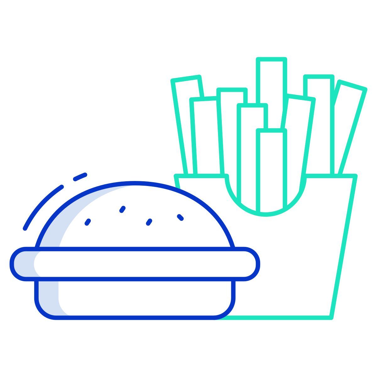 burger with fries icon