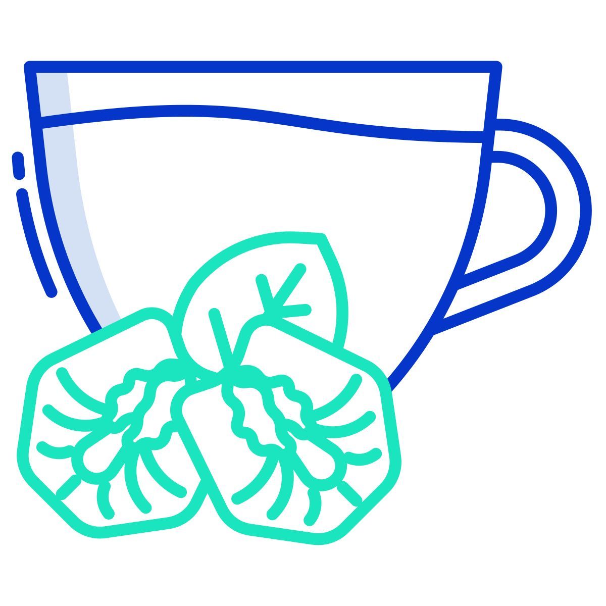 butterfly pea blue tea with milk icon