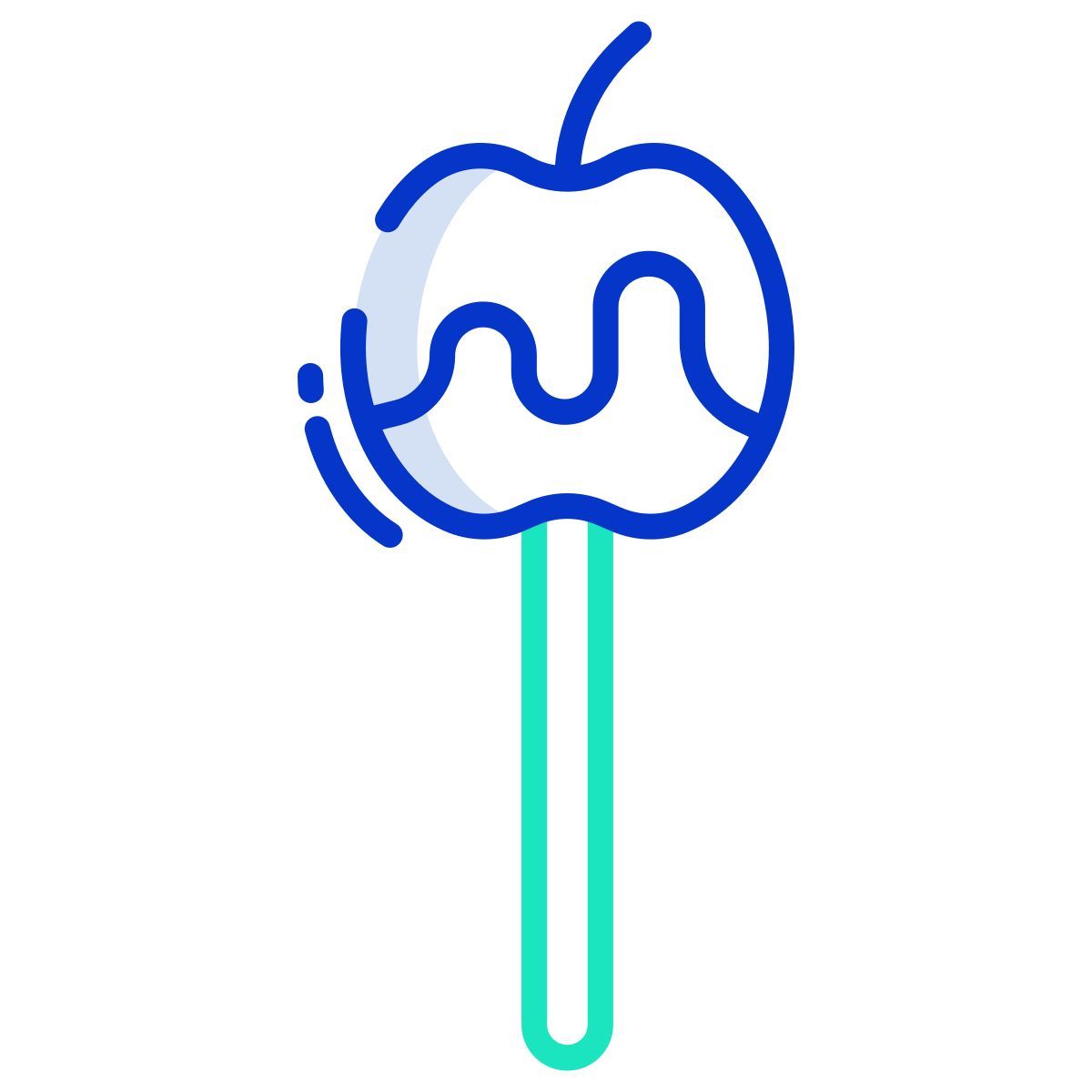caramel apple candy icon