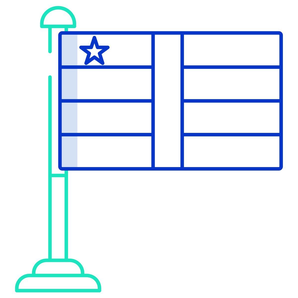 central african republic flag icon