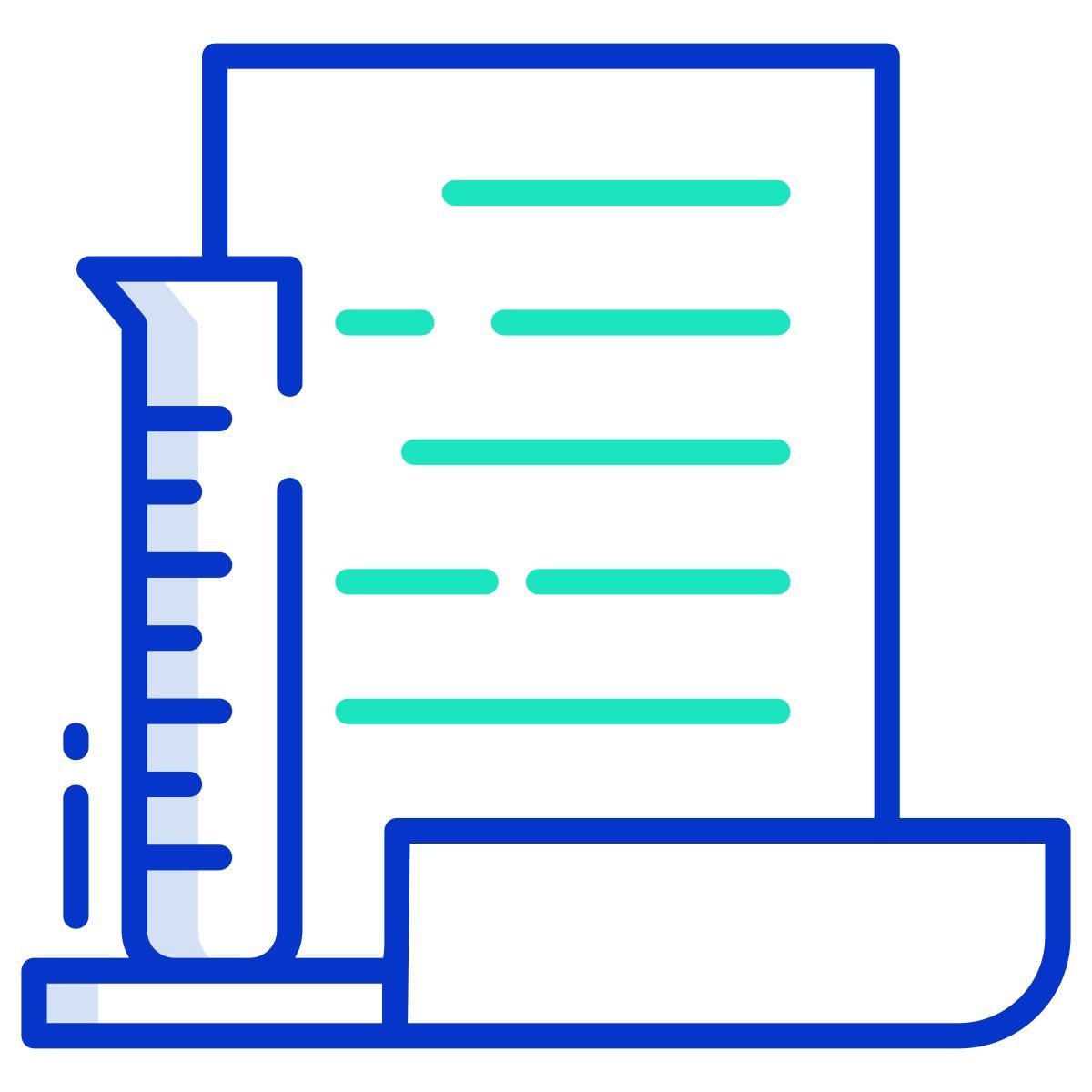 chemistry lab testing note icon