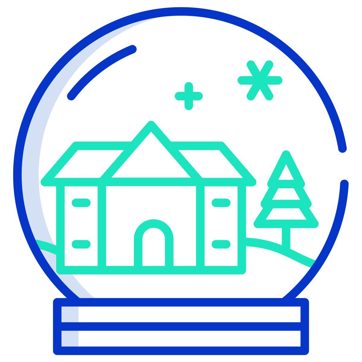 christmas ball house icon