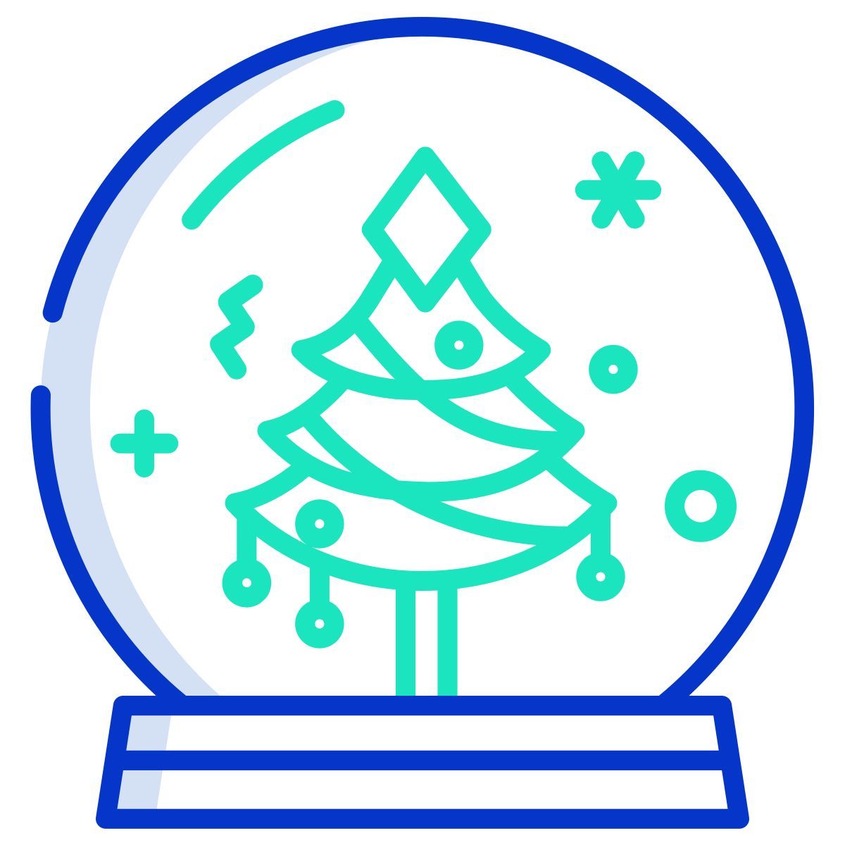 christmas snow globe icon