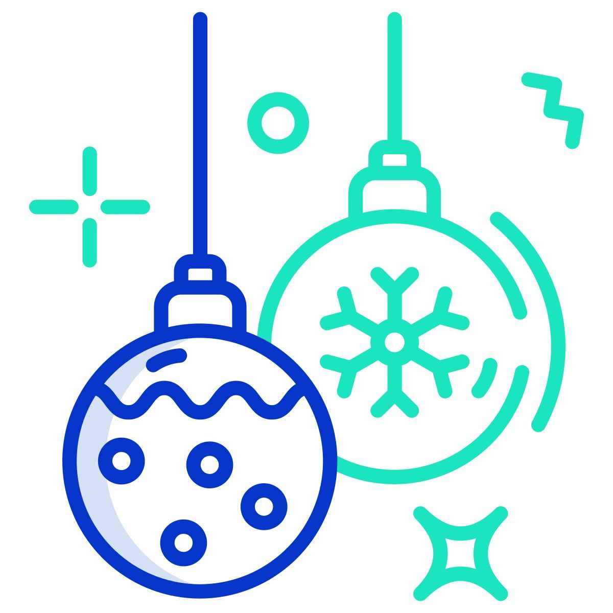 christmas baubles icon