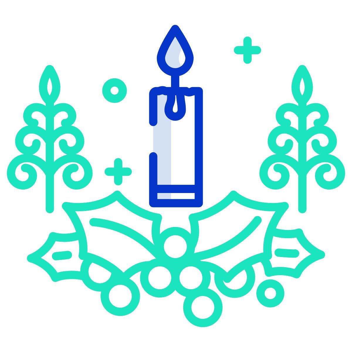 christmas candle icon