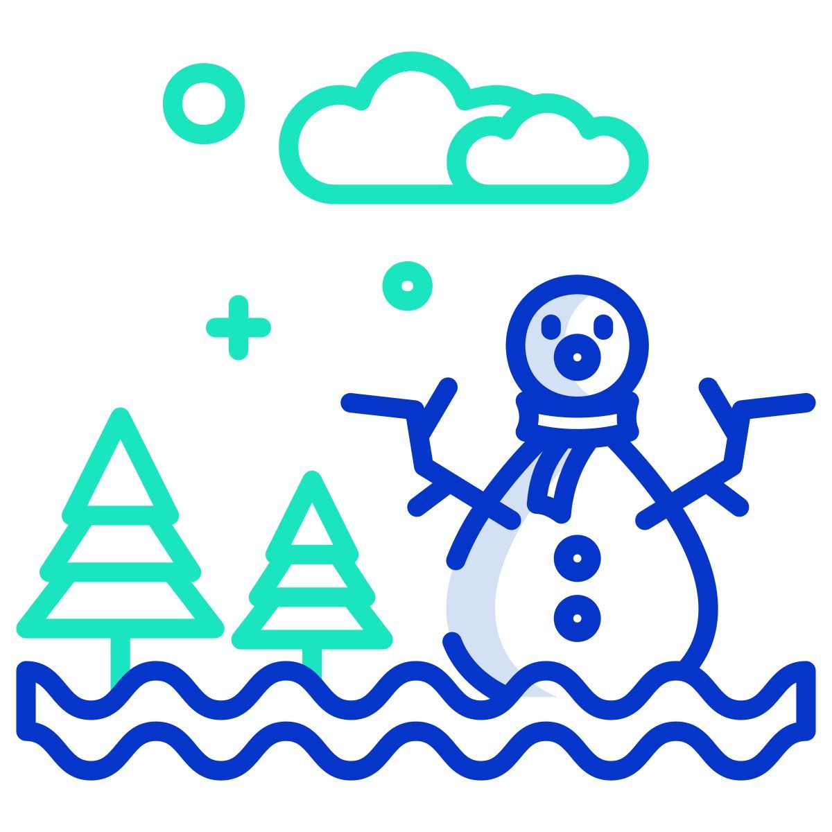 christmas landscape icon