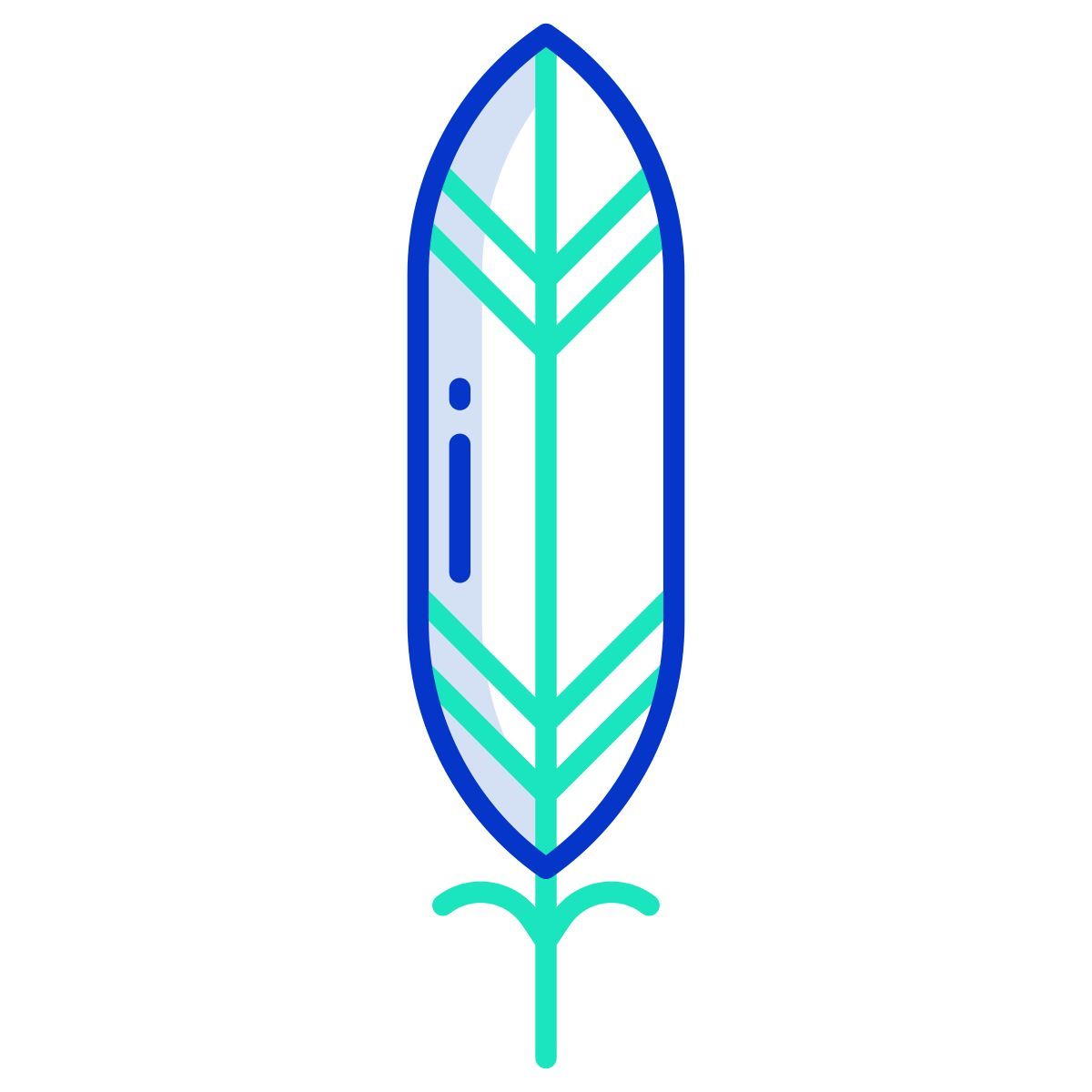 color african emerald cuckoo feather icon