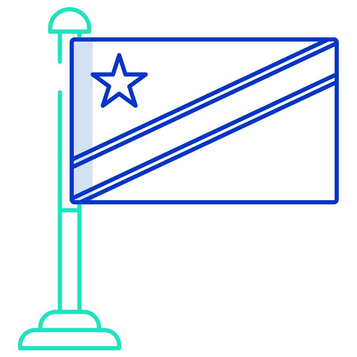 congo democratic republic flag icon