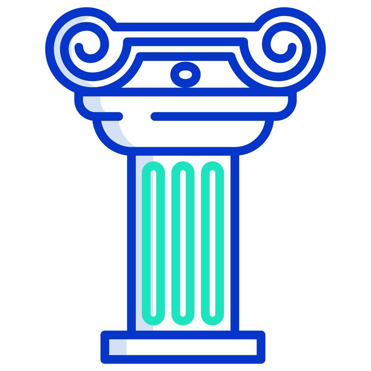 corinthian short pillar icon