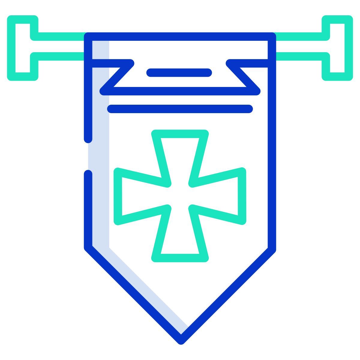 externo cross flag medieval architecture icongeek26 outline color icongeek26 icon