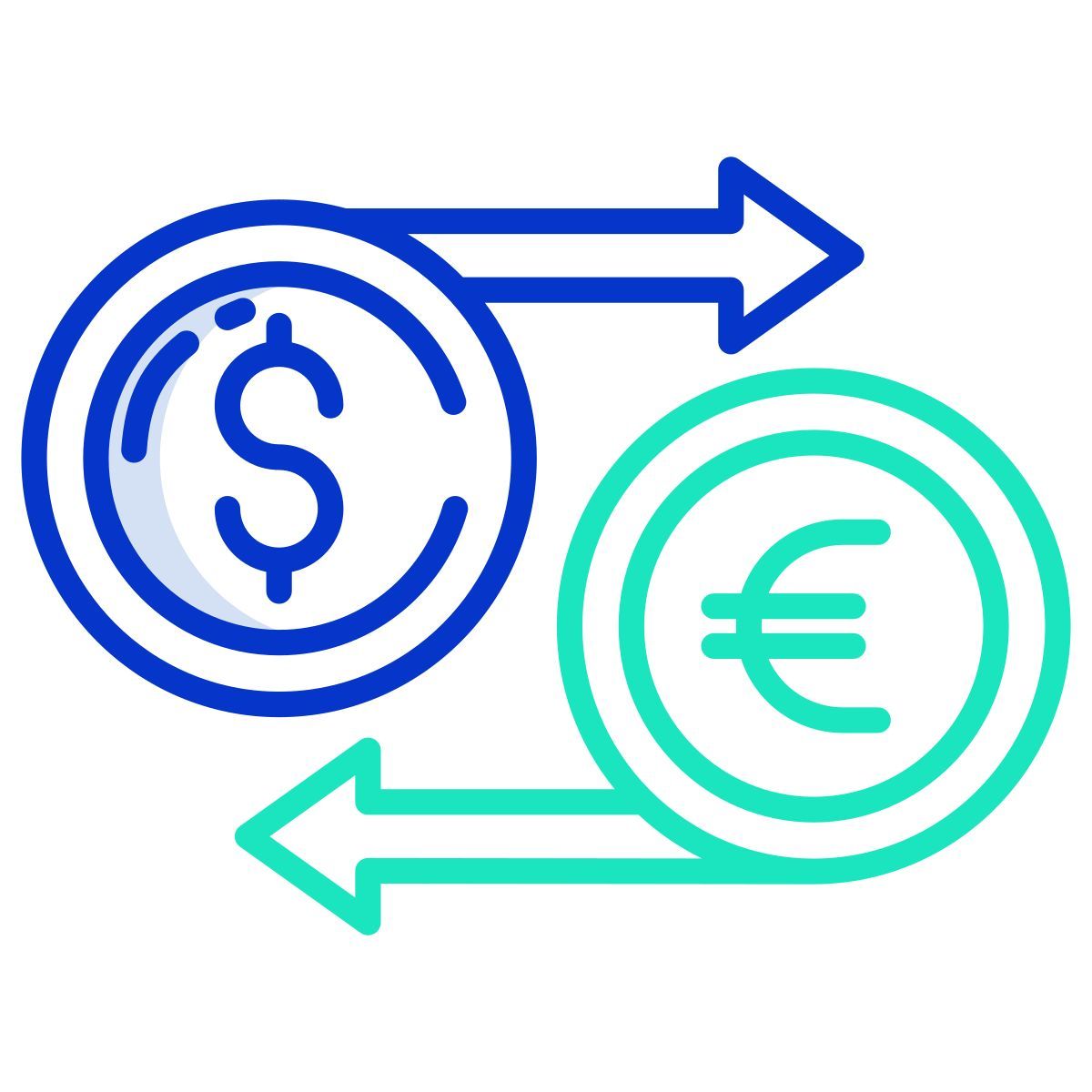 currency exchange euro icon