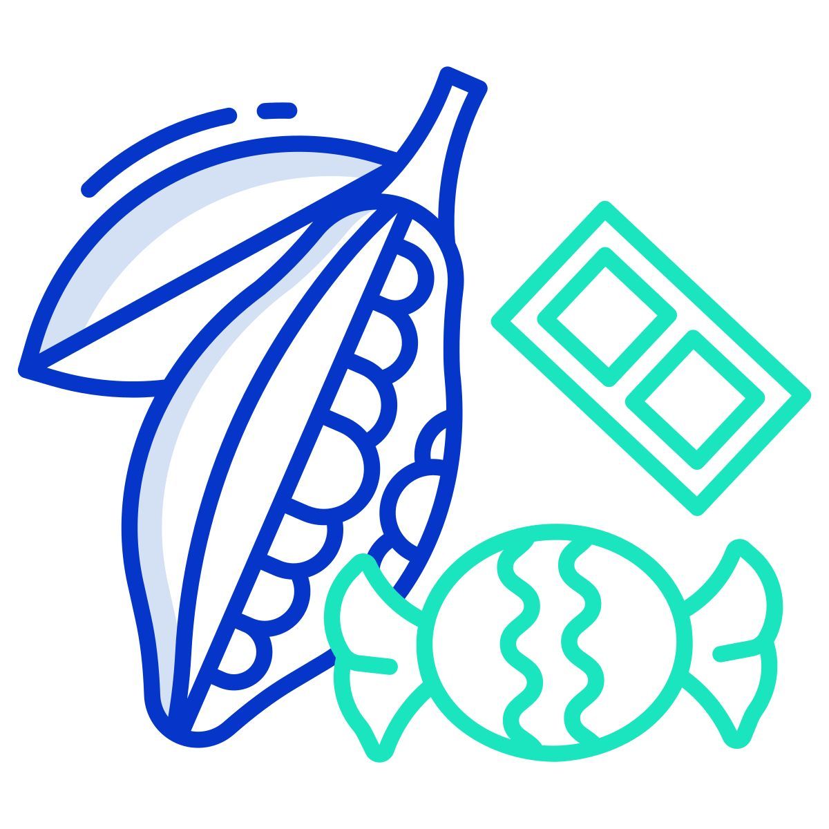 dark chocolate and cocoa powder icon