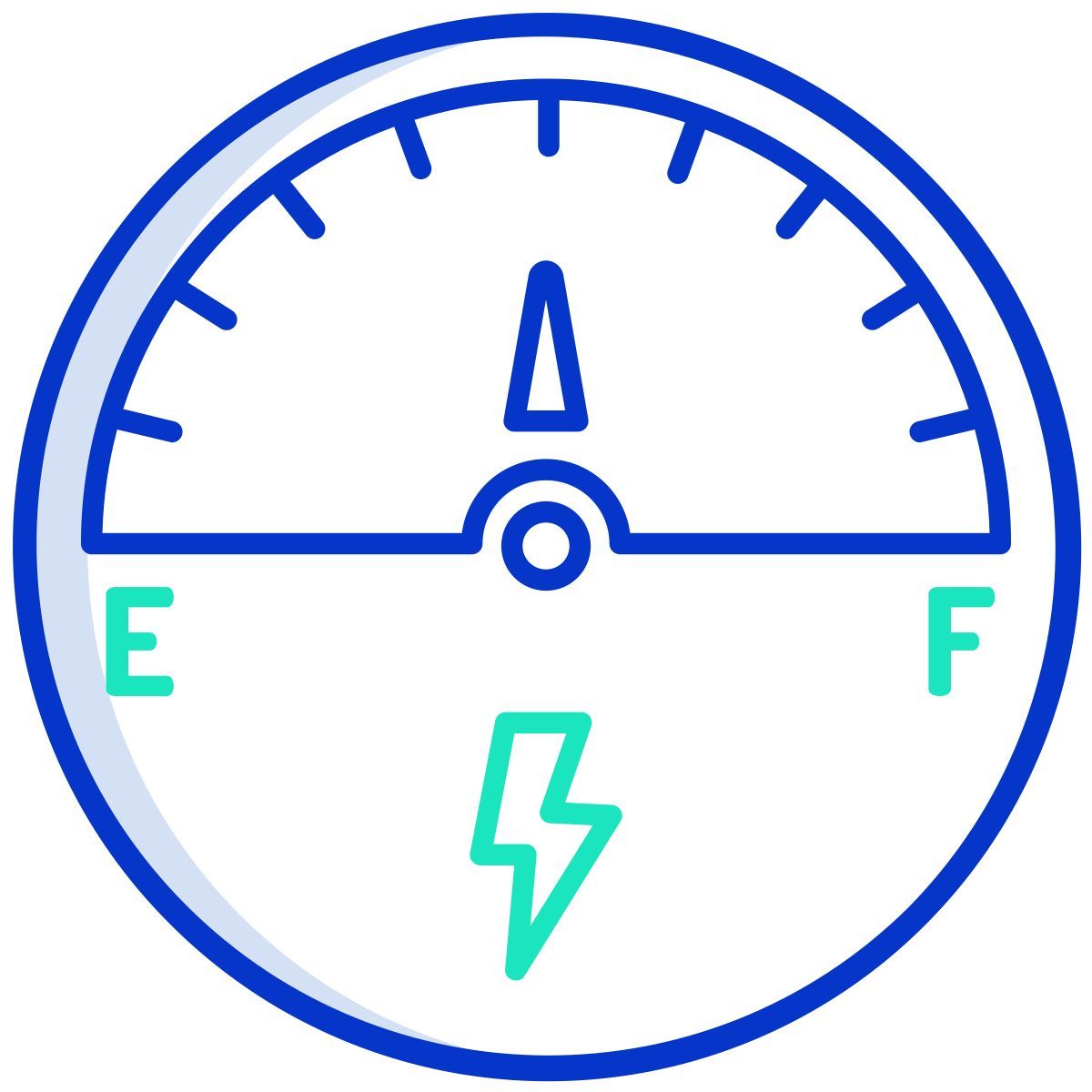 ev battery meter icon