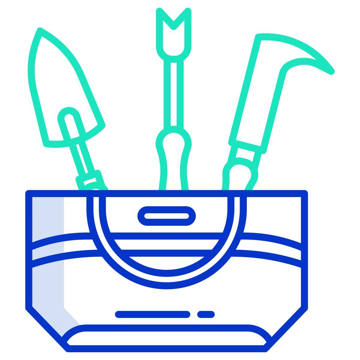 gardening tool bag icon