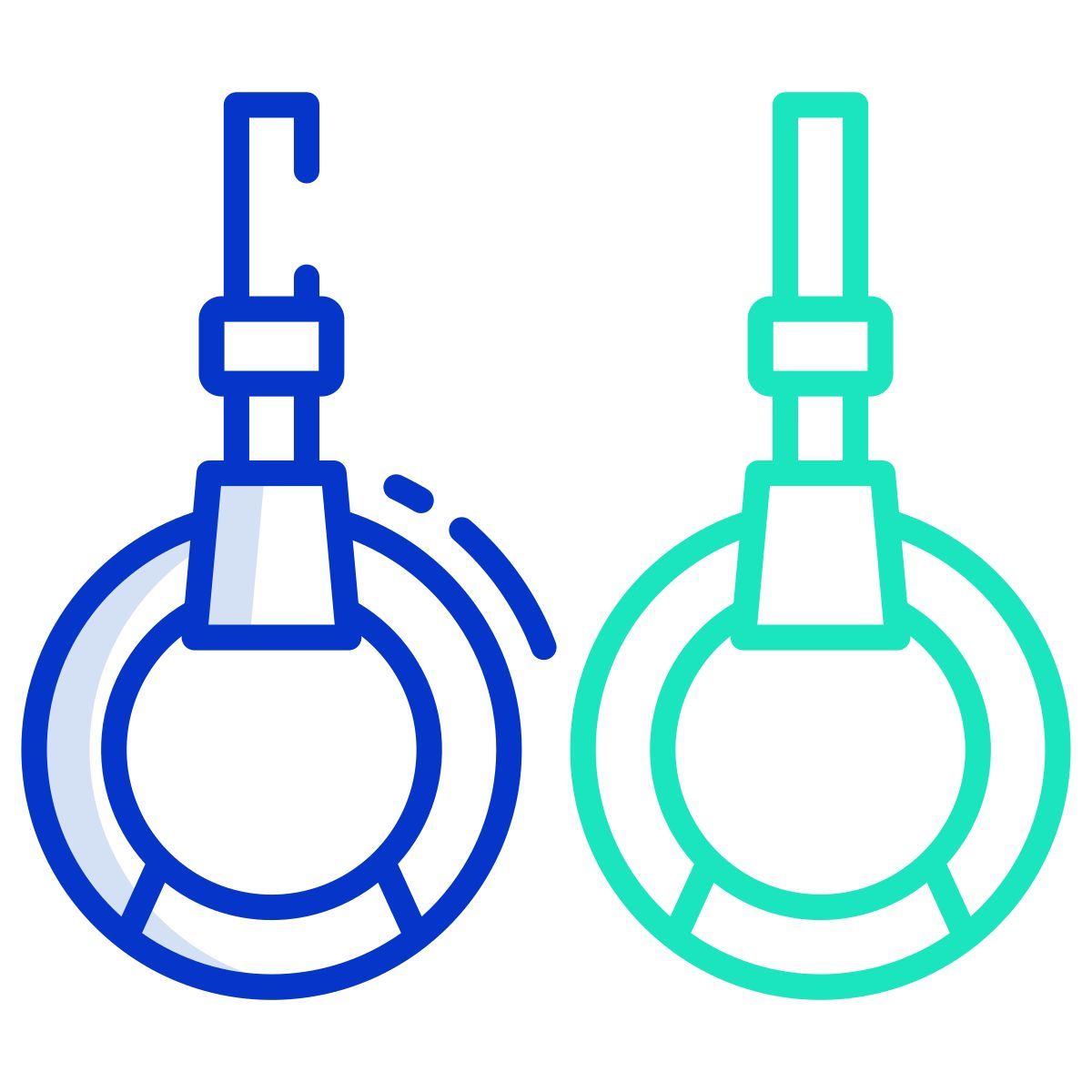 anéis de ginástica externos gym icongeek26 outline color icongeek26 icon