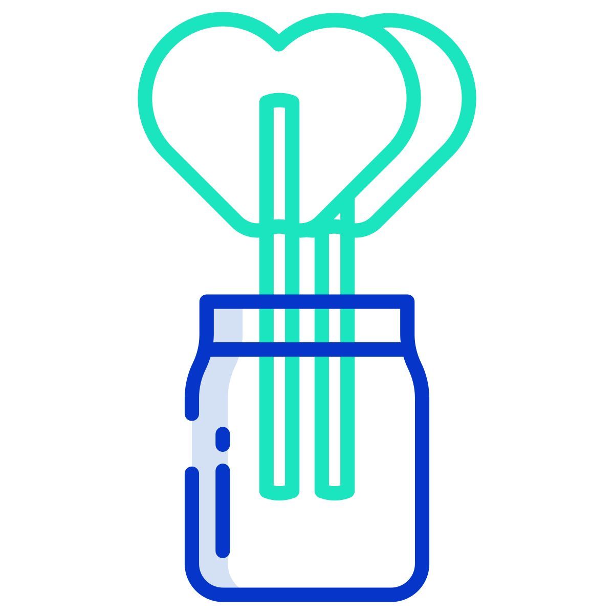 heart lollipops icon