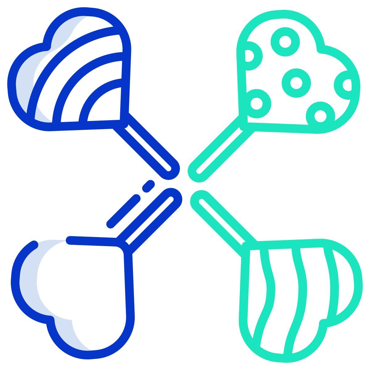heart lollipops icon