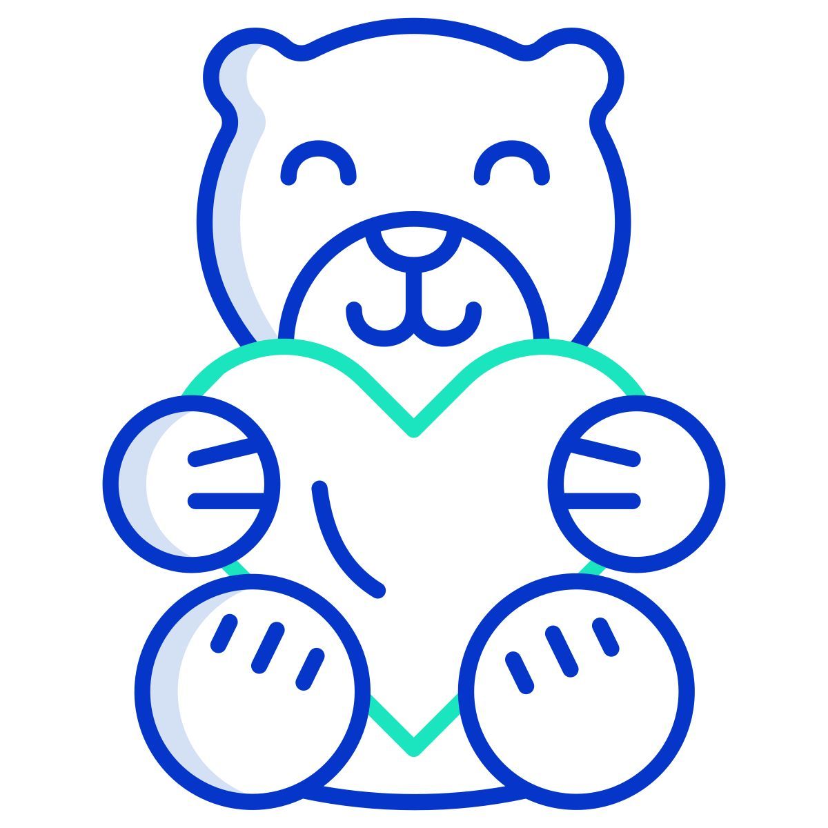 heart teddy bear icon