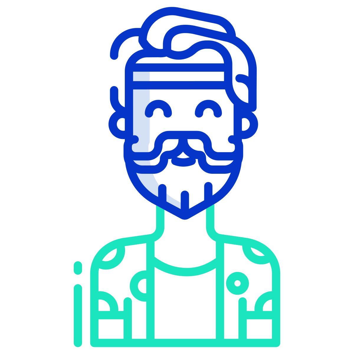 外部 嬉皮 男孩 嬉皮 icongeek26 轮廓 颜色 icongeek26 icon
