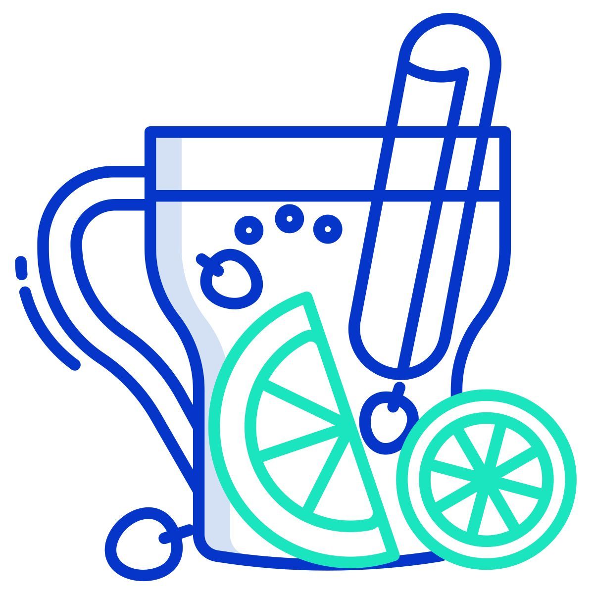 hot tea with lemon and thyme icon