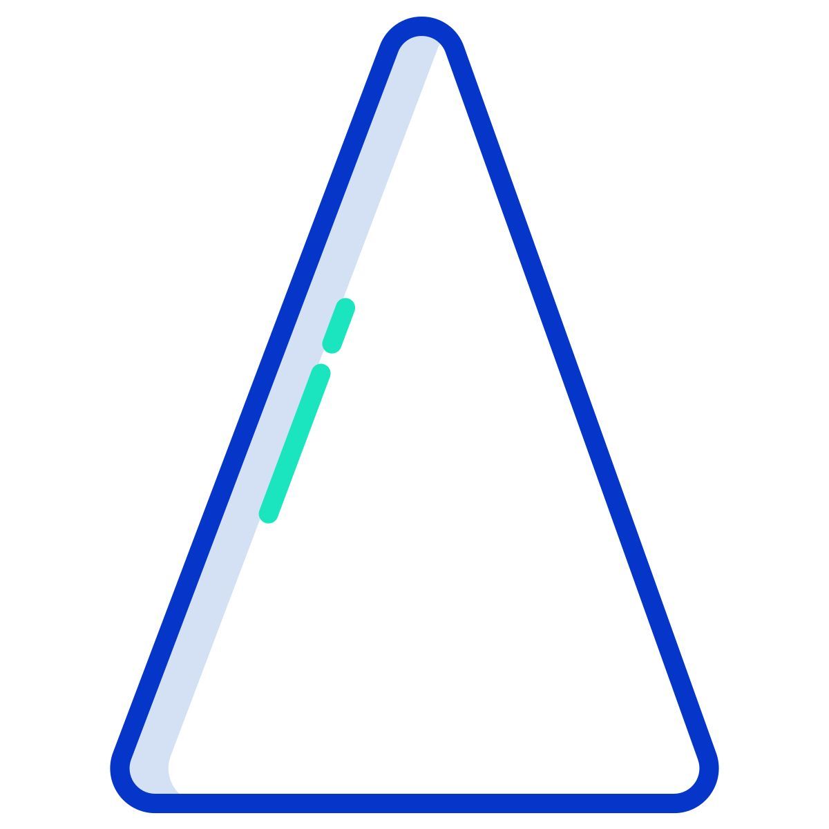 isosceles triangle icon