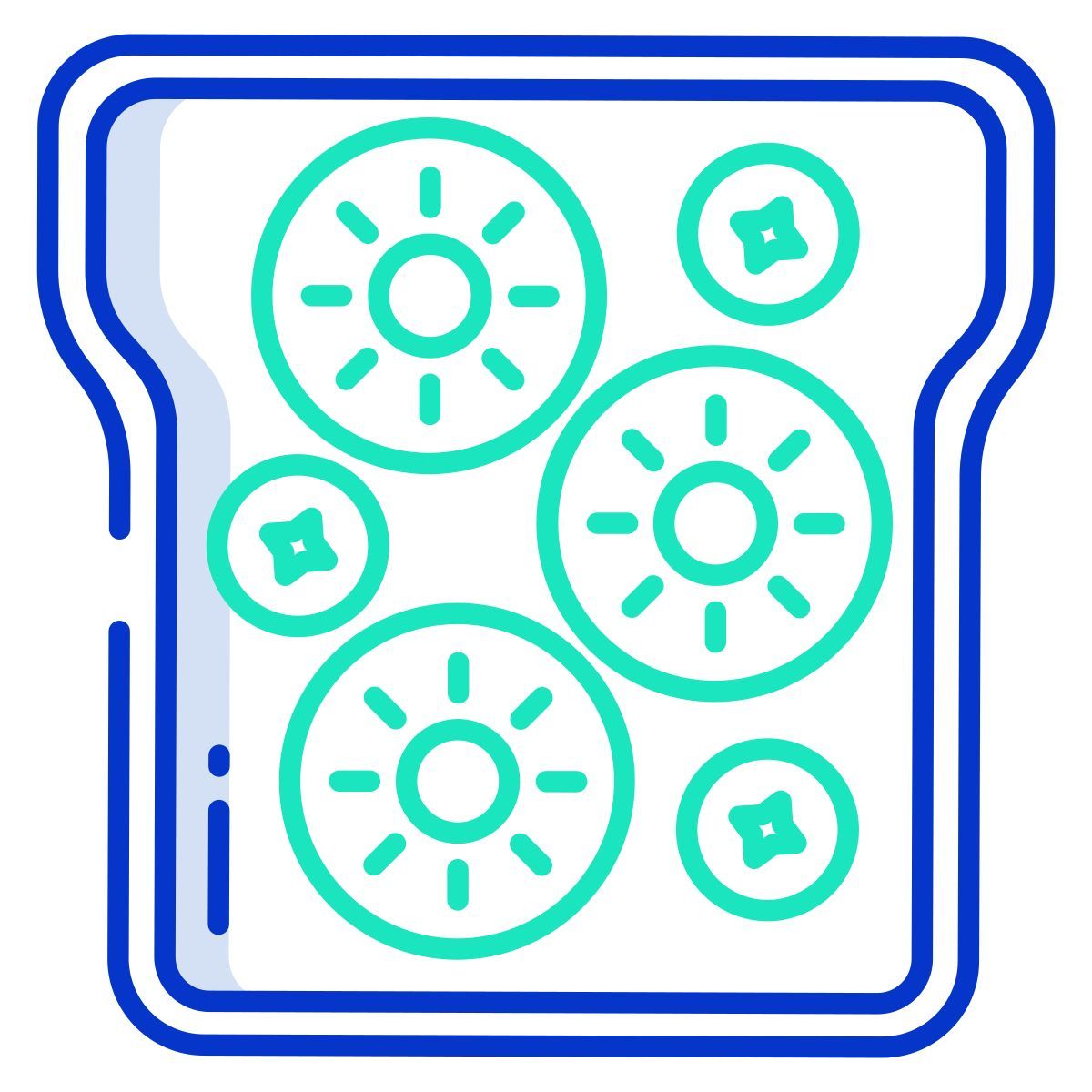 kiwi toast with blueberry icon