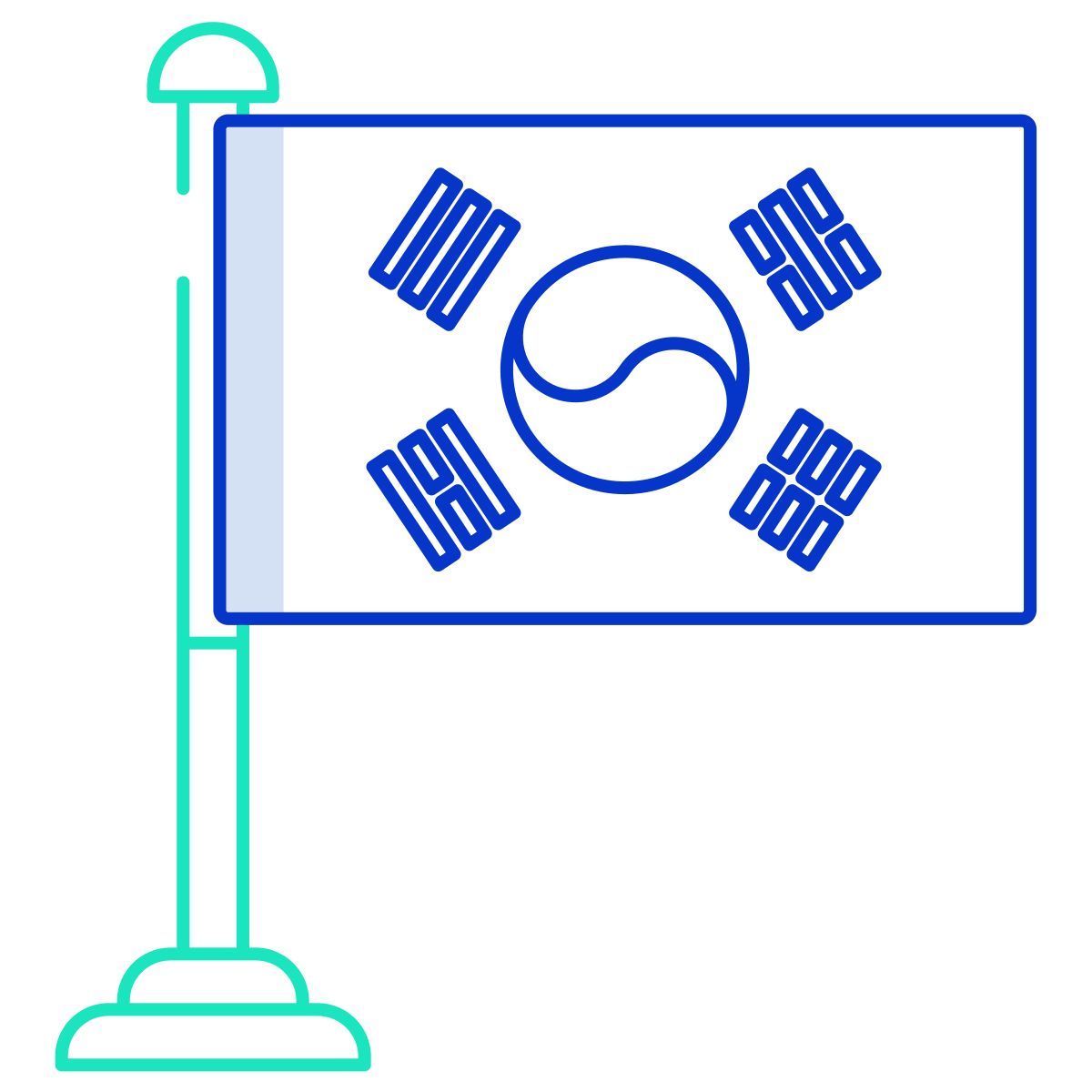 bandeira da coreia do sul icon