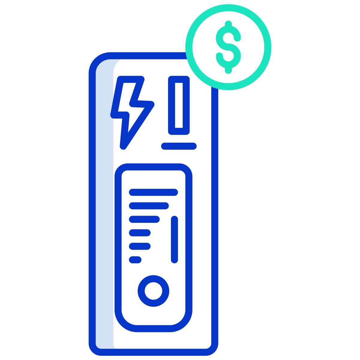 money paying machine icon
