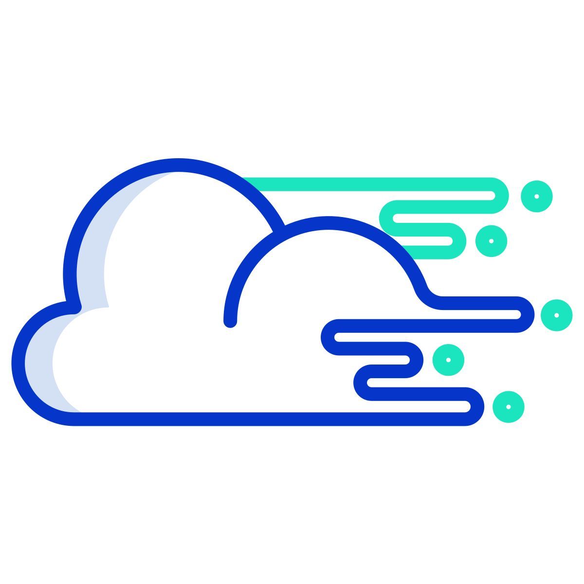 moving cloud icon