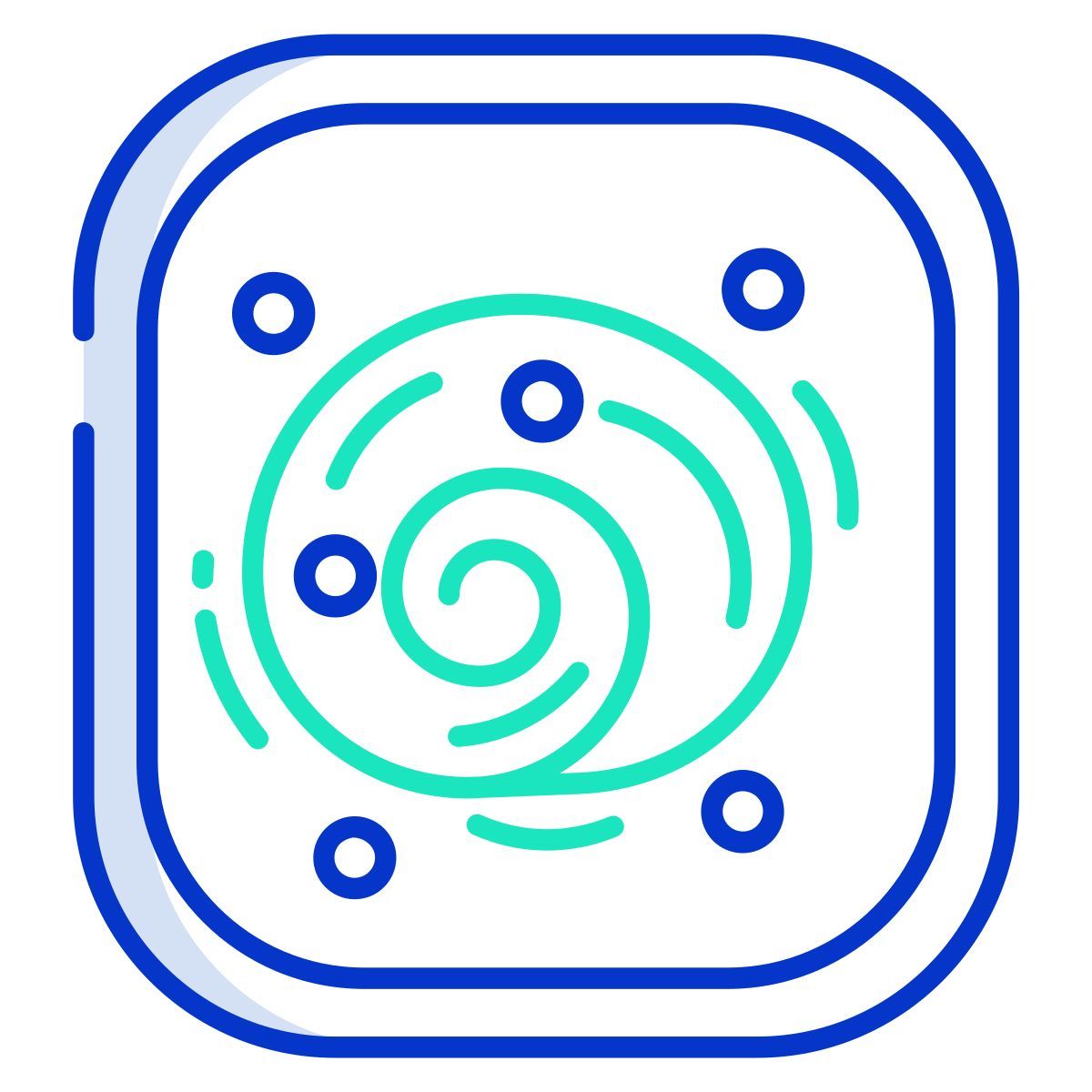 noodle open toast with green peas icon