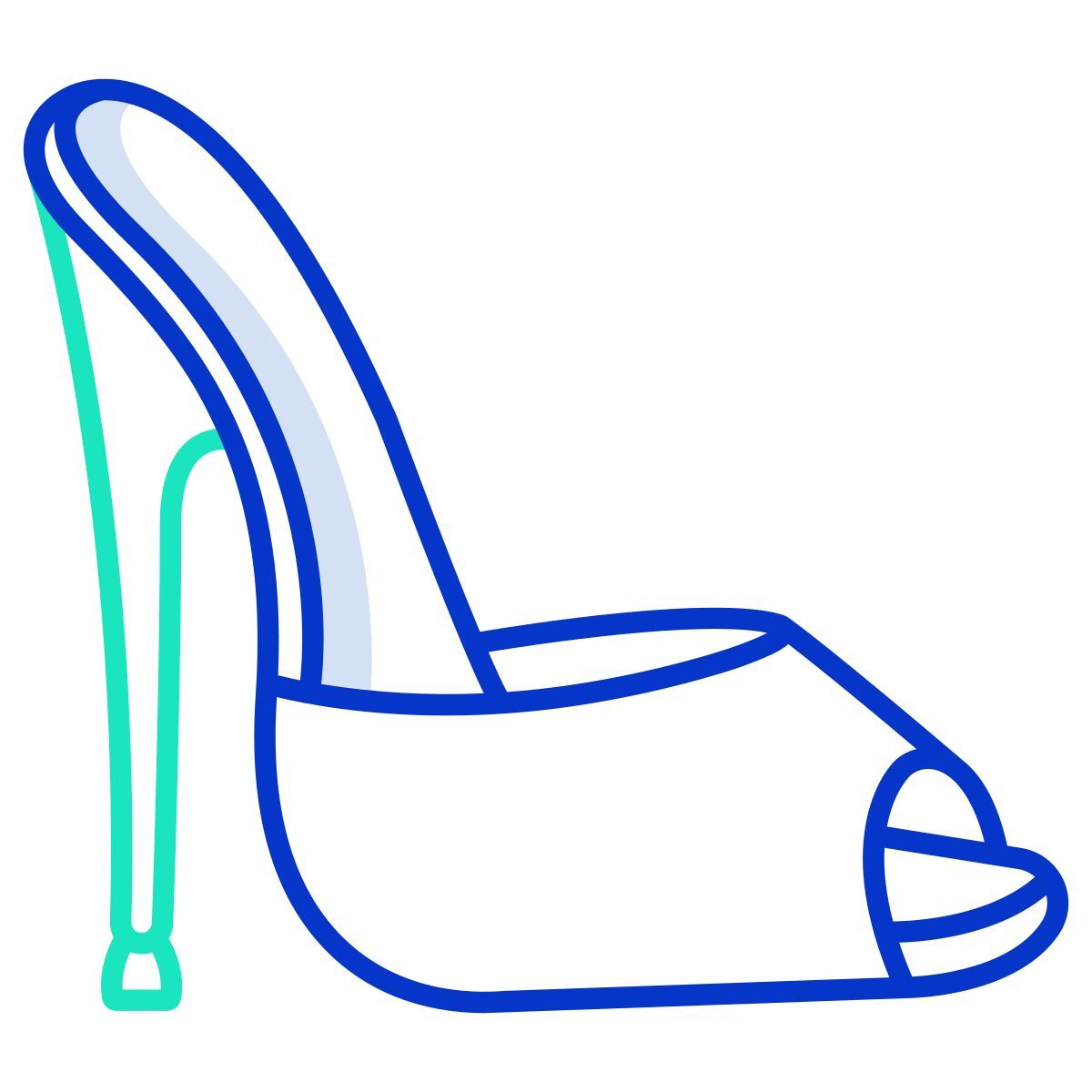 open toe high heel icon