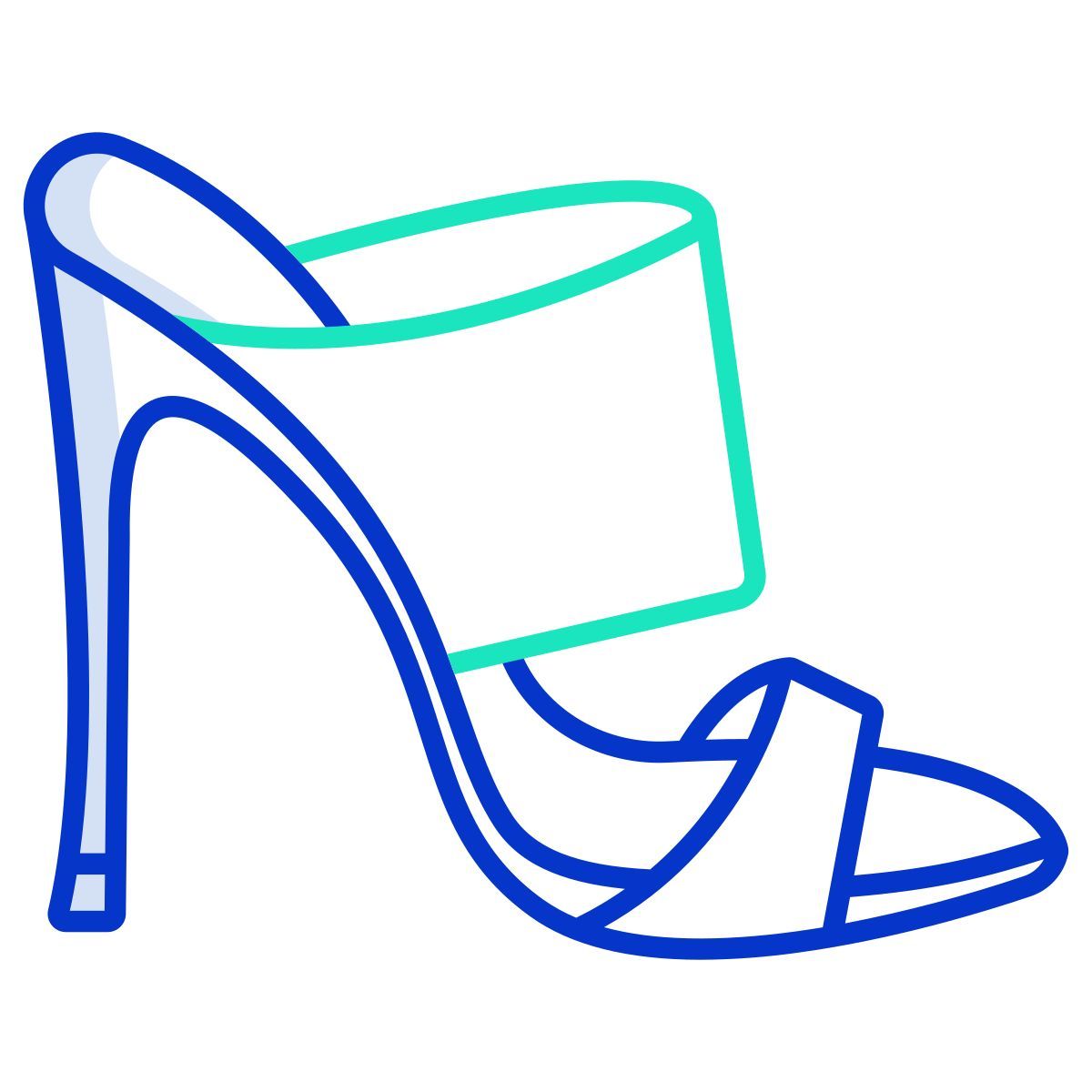 open toe stiletto heel icon