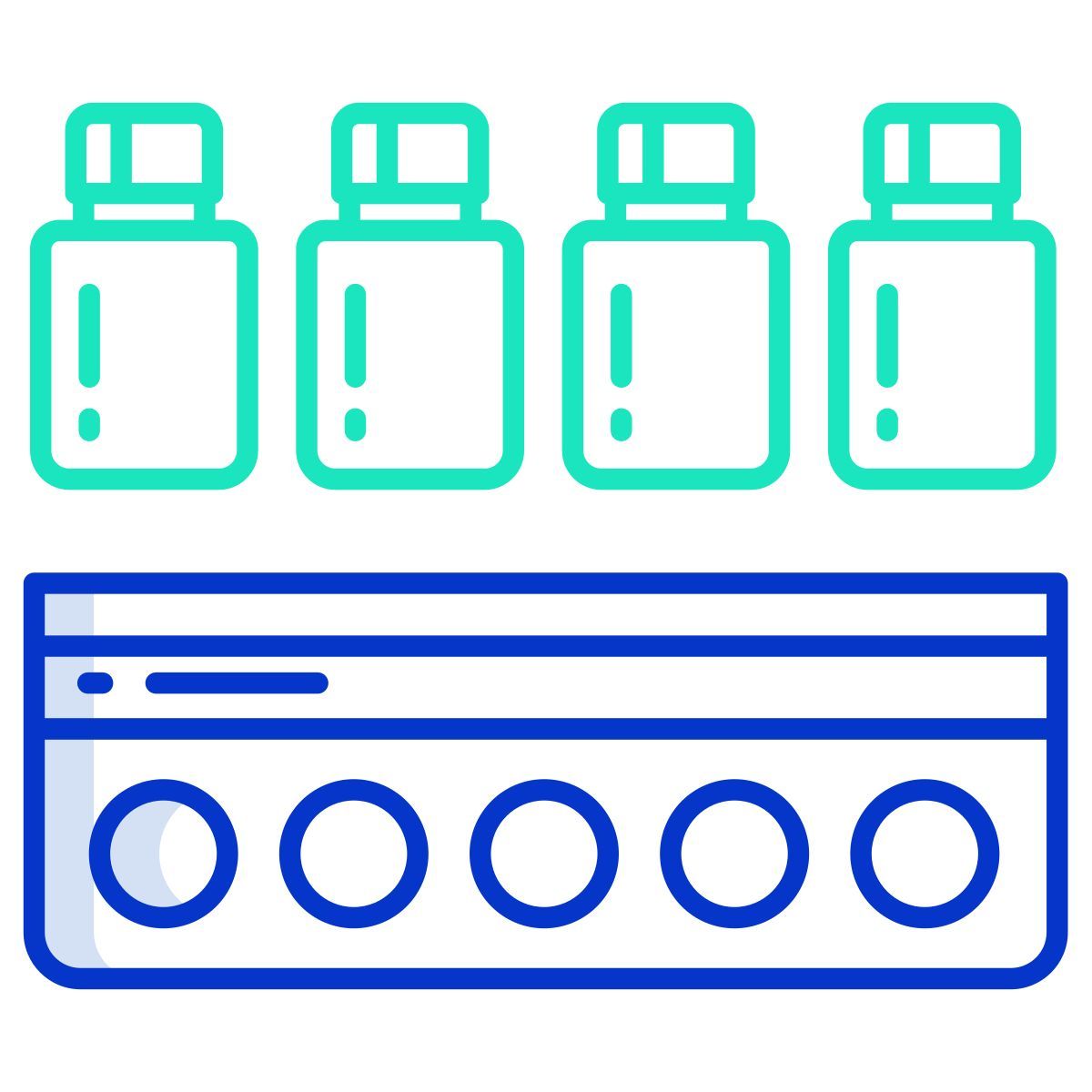 paint bottles icon
