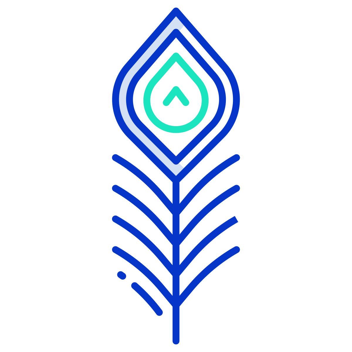 peacock feather icon