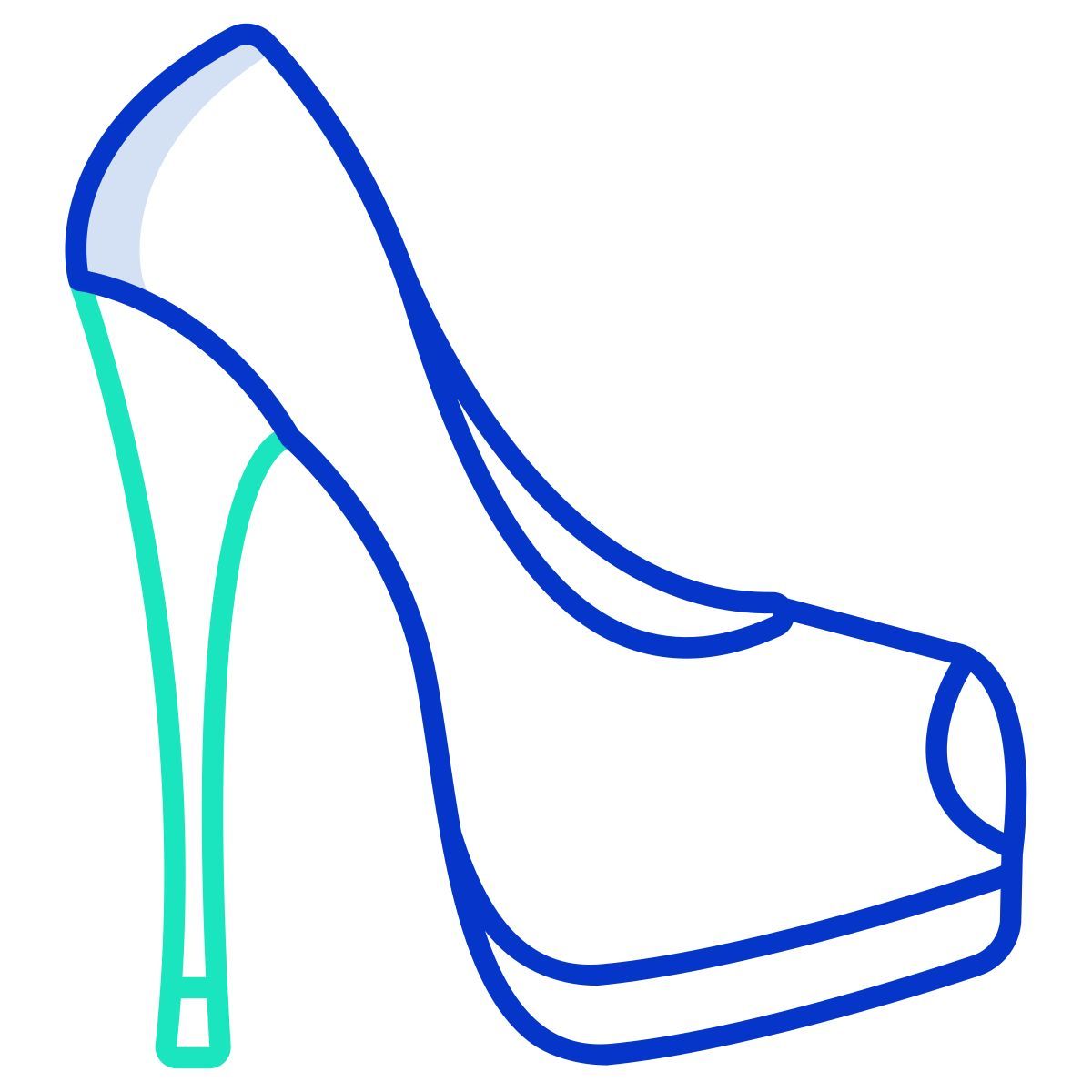peep toe shoe icon