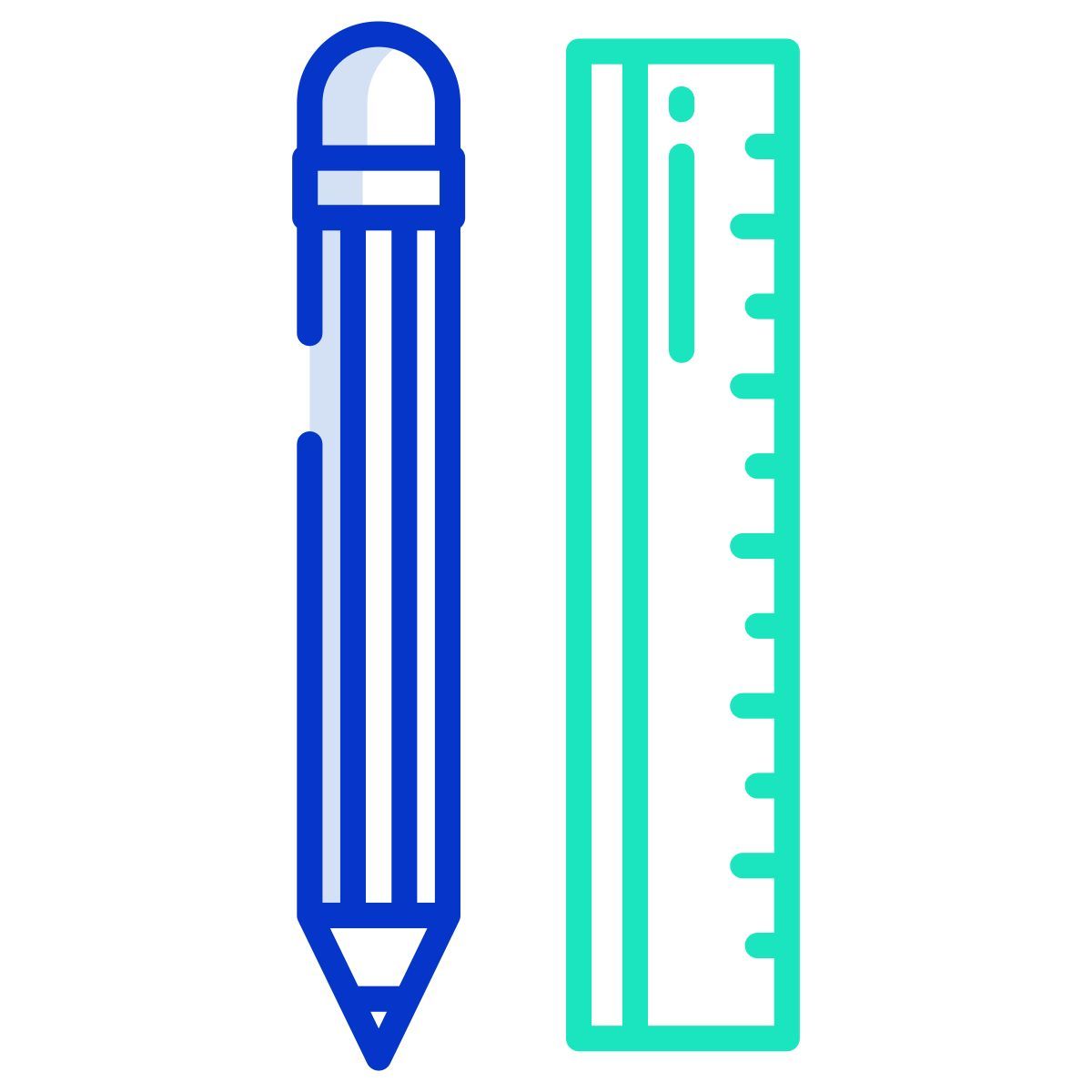 pencil and ruler icon