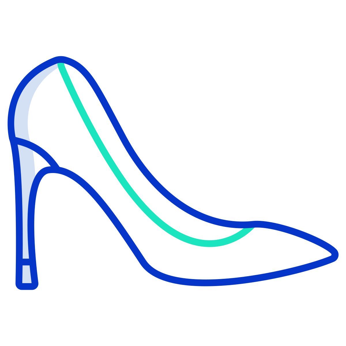 pointed heel shoe icon