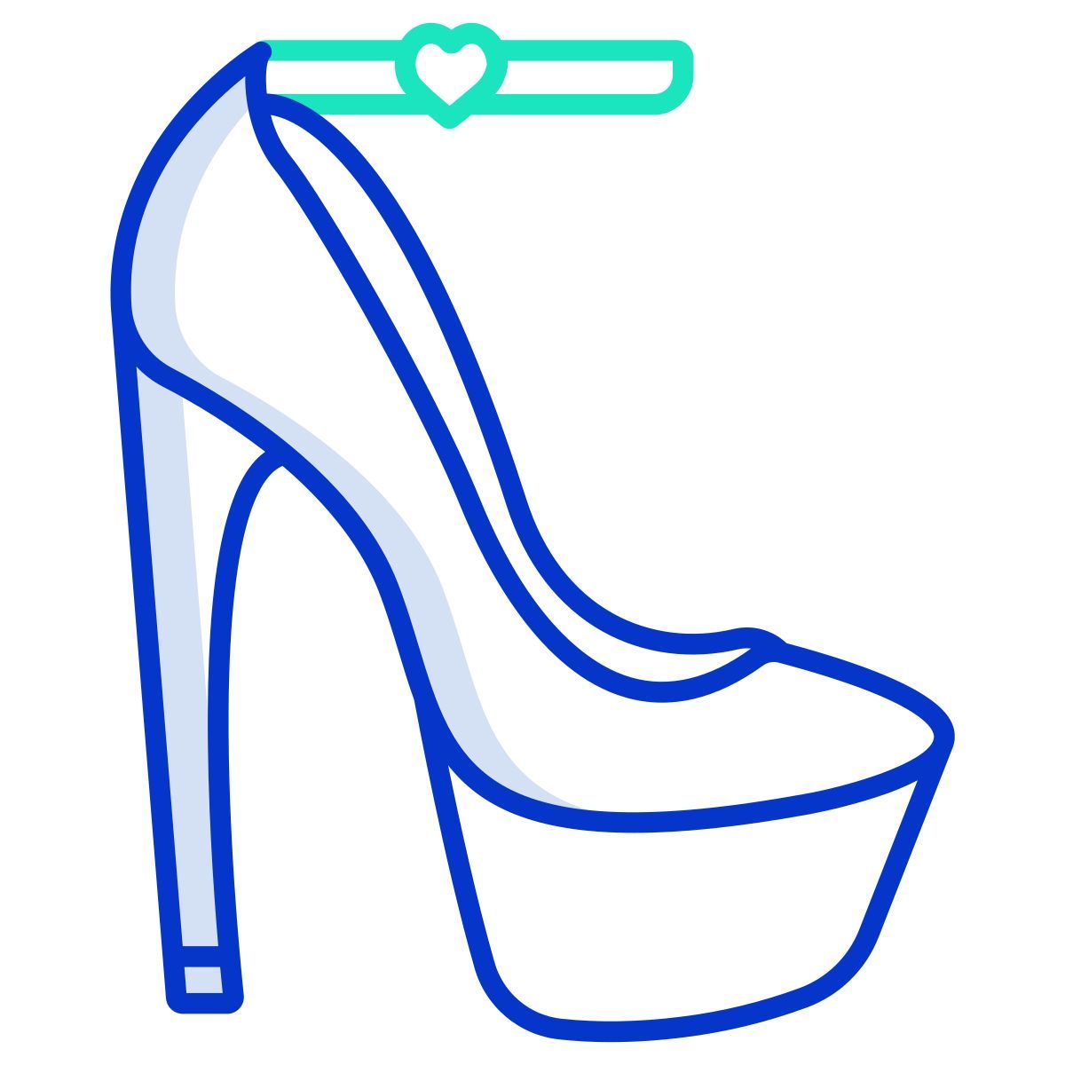 pump with ankle strap icon