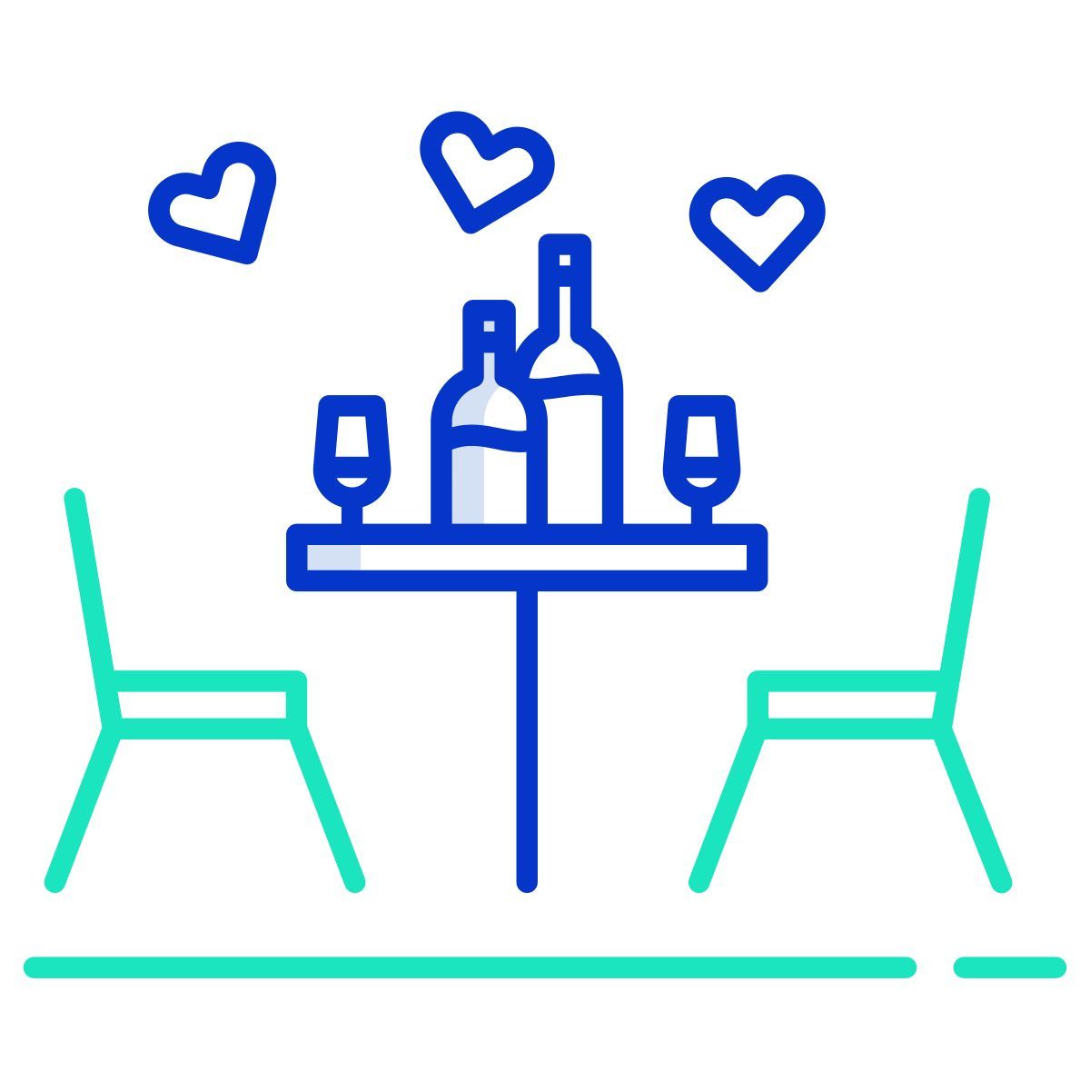 romantic dinner icon
