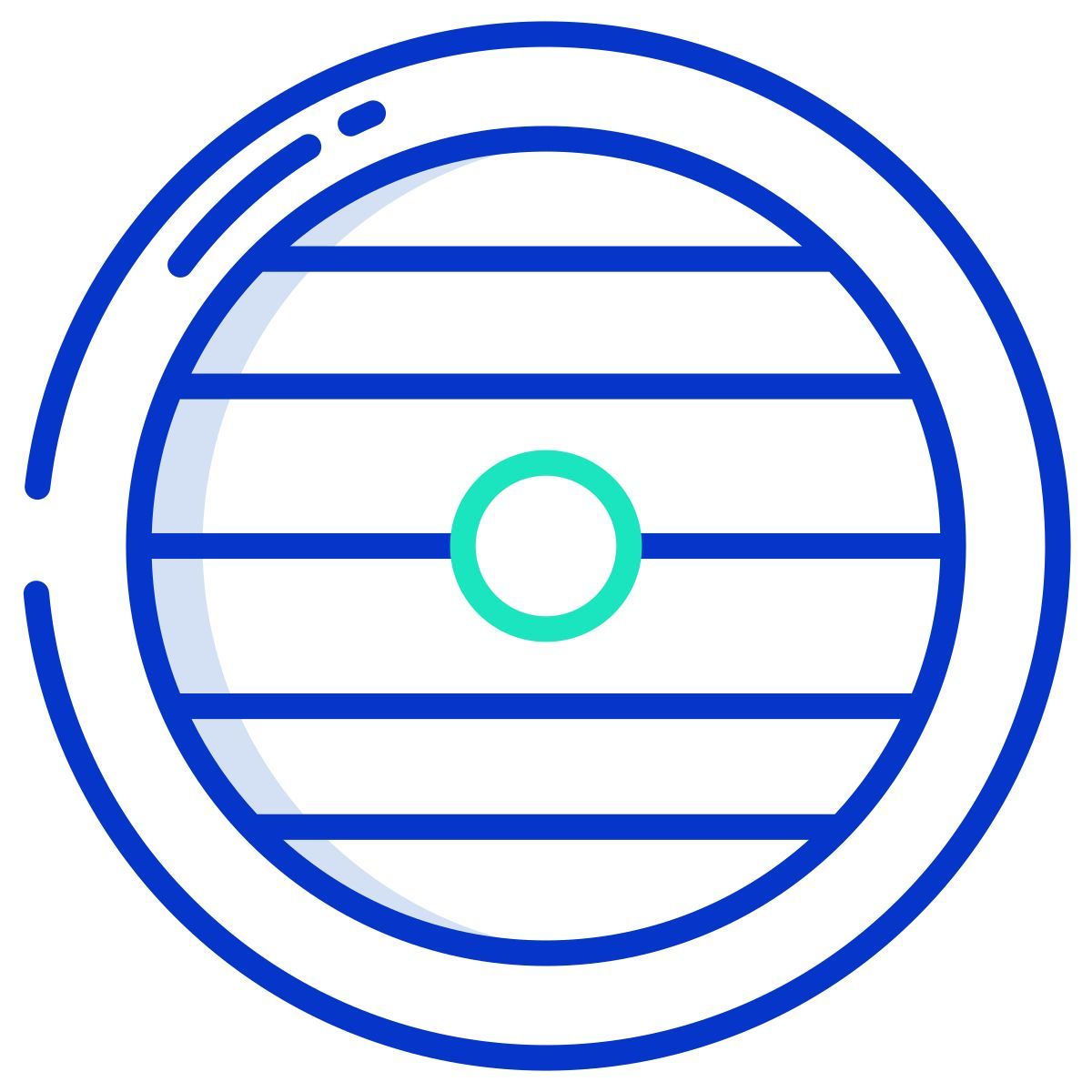 round wood shield icon