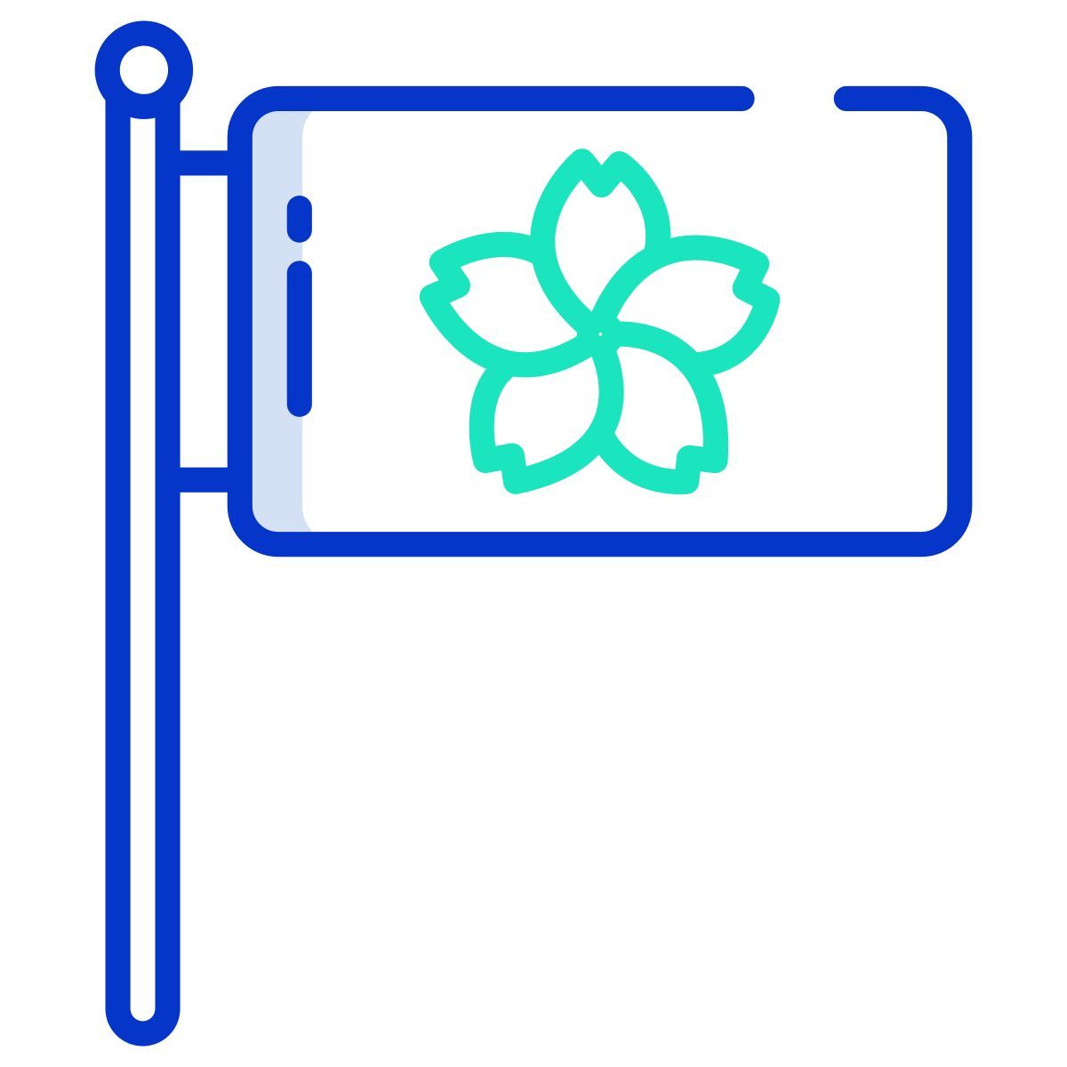 sakura festival flag icon