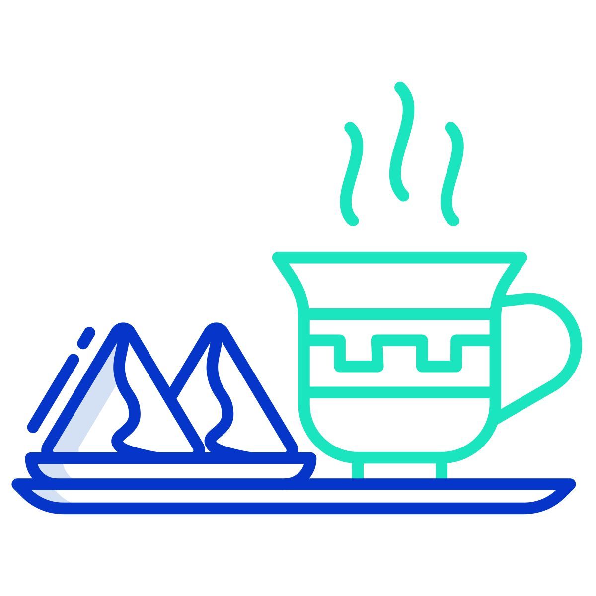 samosa and tea icon