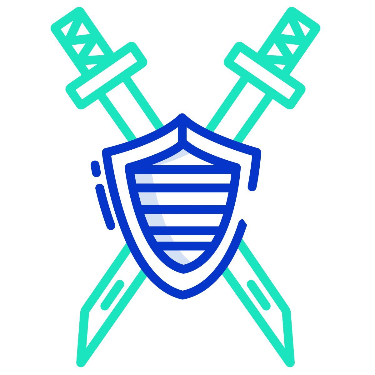 samurai sword and shield icon