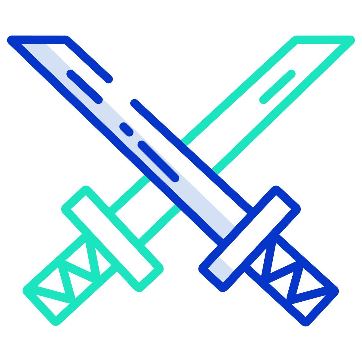 samurai sword crossed icon